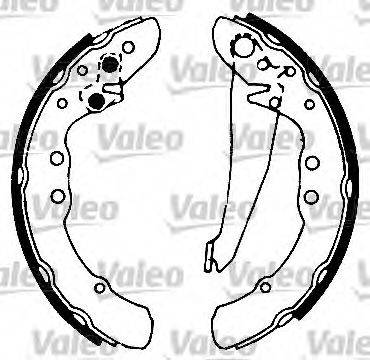Valeo 554732 - Комплект тормозных колодок, барабанные autospares.lv