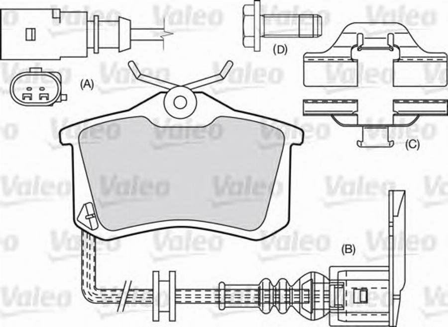 Valeo 551685 - Тормозные колодки, дисковые, комплект autospares.lv