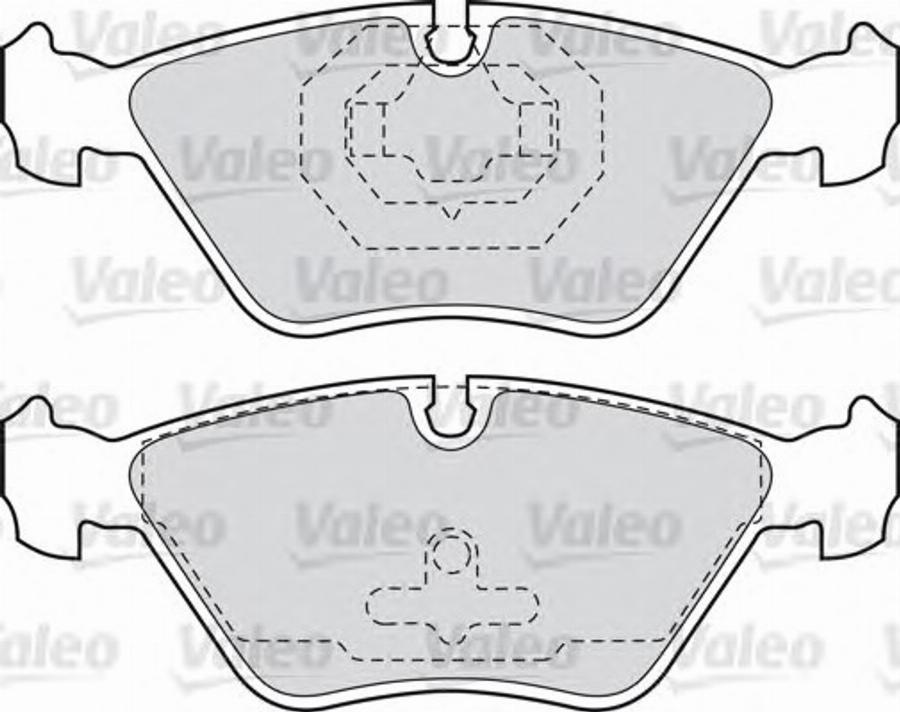 Valeo 551722 - Тормозные колодки, дисковые, комплект autospares.lv