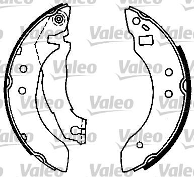 Valeo 553641 - Комплект тормозных колодок, барабанные autospares.lv