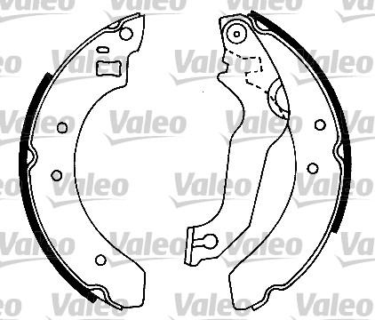 Valeo 553643 - Комплект тормозных колодок, барабанные autospares.lv