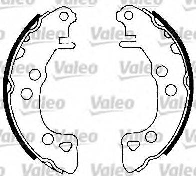 Valeo 553666 - Комплект тормозных колодок, барабанные autospares.lv