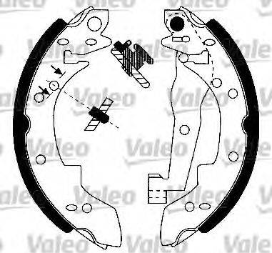 Valeo 554677 - Комплект тормозных колодок, барабанные autospares.lv