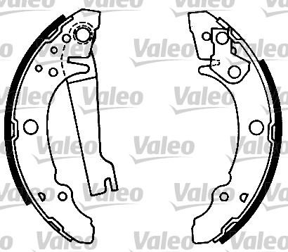 Valeo 553601 - Комплект тормозных колодок, барабанные autospares.lv