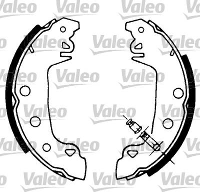 Valeo 553619 - Комплект тормозных колодок, барабанные autospares.lv