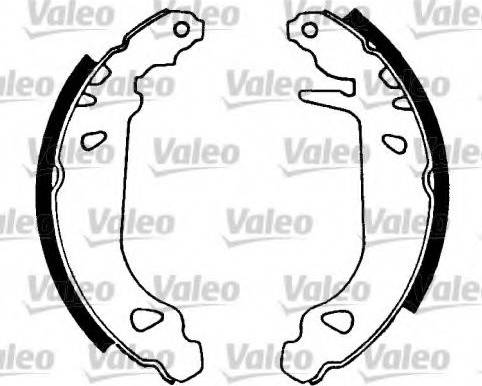 Valeo 553686 - Комплект тормозных колодок, барабанные autospares.lv