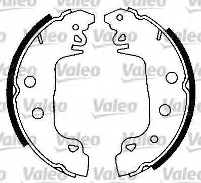 Valeo 553636 - Комплект тормозных колодок, барабанные autospares.lv