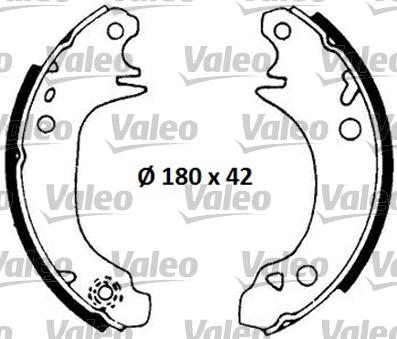 Valeo 553622 - Комплект тормозных колодок, барабанные autospares.lv