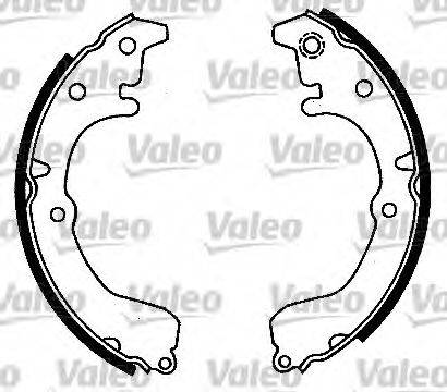 Valeo 553164 - Комплект тормозных колодок, барабанные autospares.lv