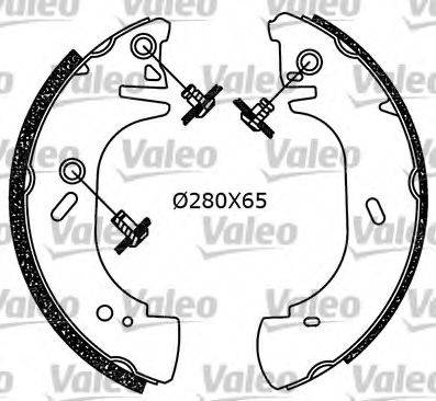 Valeo 554583 - Комплект тормозных колодок, барабанные autospares.lv