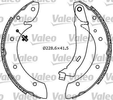 Valeo 553855 - Комплект тормозных колодок, барабанные autospares.lv