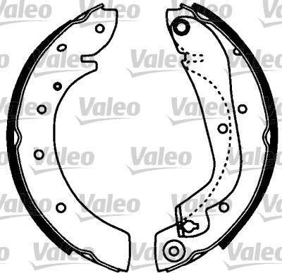 Valeo 553810 - Комплект тормозных колодок, барабанные autospares.lv