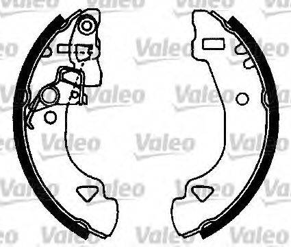 Valeo 553818 - Комплект тормозных колодок, барабанные autospares.lv