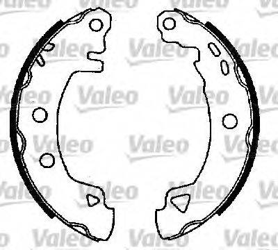 Valeo 553817 - Комплект тормозных колодок, барабанные autospares.lv