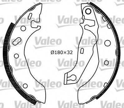 Valeo 553839 - Комплект тормозных колодок, барабанные autospares.lv
