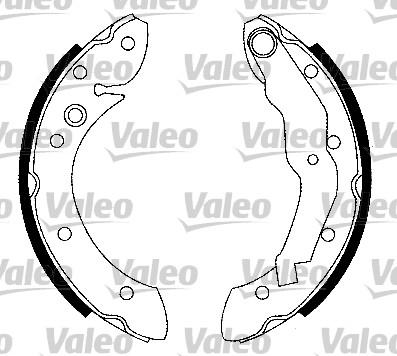 Valeo 553830 - Комплект тормозных колодок, барабанные autospares.lv