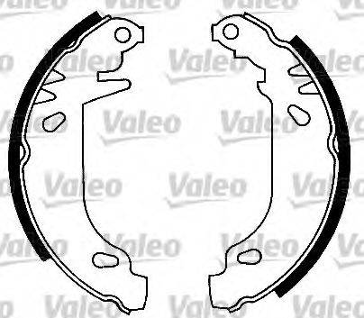 Valeo 553831 - Комплект тормозных колодок, барабанные autospares.lv