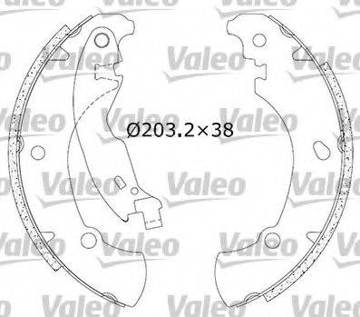 Valeo 553874 - Комплект тормозных колодок, барабанные autospares.lv