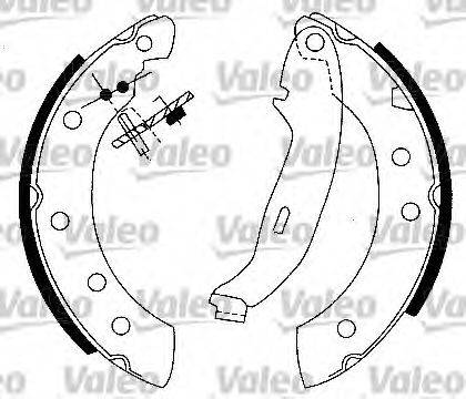 Valeo 553772 - Комплект тормозных колодок, барабанные autospares.lv