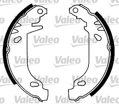 Valeo 553752 - Комплект тормозных колодок, барабанные autospares.lv