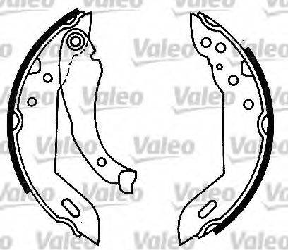 Valeo 554668 - Комплект тормозных колодок, барабанные autospares.lv
