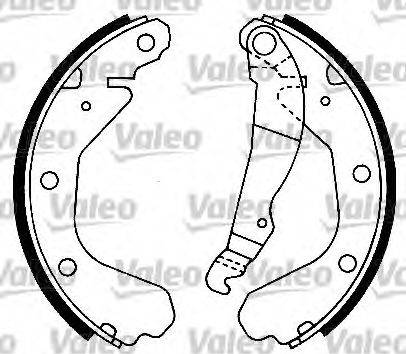 Valeo 553713 - Комплект тормозных колодок, барабанные autospares.lv