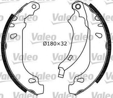 Valeo 554712 - Комплект тормозных колодок, барабанные autospares.lv