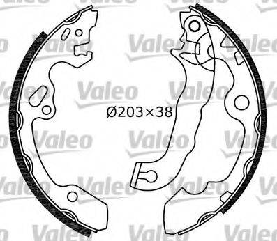 Valeo 553783 - Комплект тормозных колодок, барабанные autospares.lv