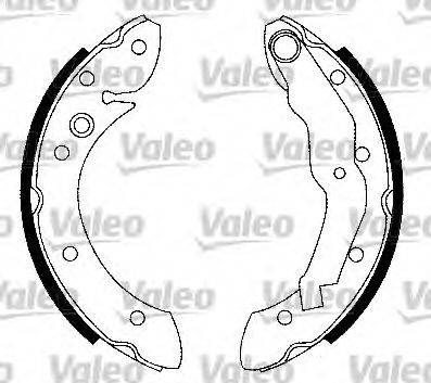 Valeo 554877 - Комплект тормозных колодок, барабанные autospares.lv