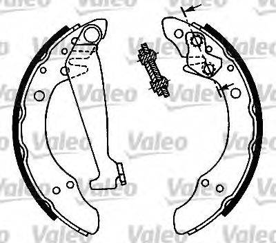 Valeo 554697 - Комплект тормозных колодок, барабанные autospares.lv