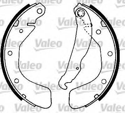 Valeo 553766 - Комплект тормозных колодок, барабанные autospares.lv