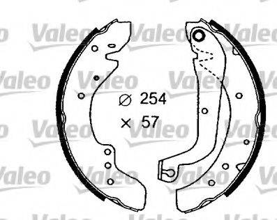 Valeo 553776 - Комплект тормозных колодок, барабанные autospares.lv