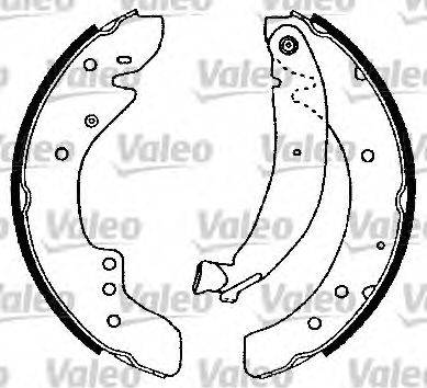 Valeo 553774 - Комплект тормозных колодок, барабанные autospares.lv