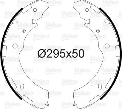 Valeo 564098 - Комплект тормозных колодок, барабанные autospares.lv