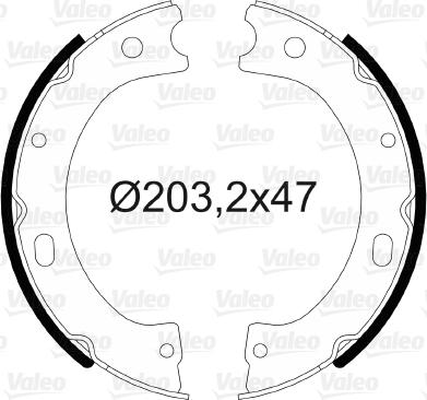 Valeo 564058 - Комплект тормозов, ручник, парковка autospares.lv