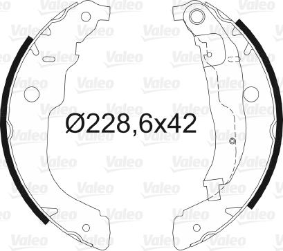 Valeo 564067 - Комплект тормозных колодок, барабанные autospares.lv