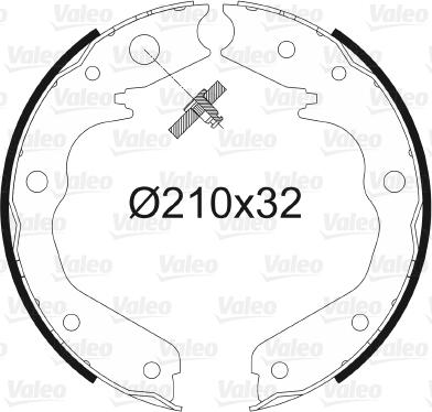 Valeo 564009 - Комплект тормозов, ручник, парковка autospares.lv