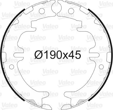 Valeo 564015 - Комплект тормозов, ручник, парковка autospares.lv