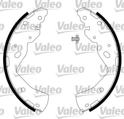 Valeo 564035 - Комплект тормозных колодок, барабанные autospares.lv