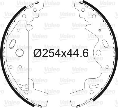 Valeo 564030 - Комплект тормозных колодок, барабанные autospares.lv