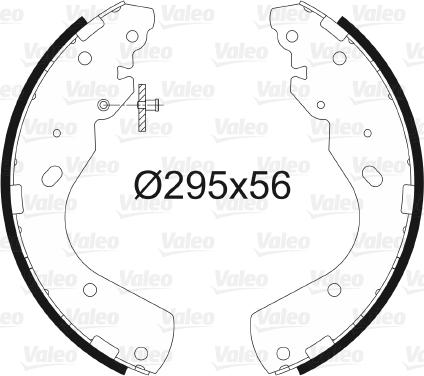 Valeo 564032 - Комплект тормозных колодок, барабанные autospares.lv