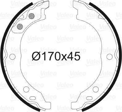 Valeo 564037 - Комплект тормозов, ручник, парковка autospares.lv