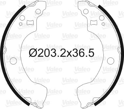 Valeo 564029 - Комплект тормозных колодок, барабанные autospares.lv