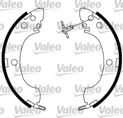 Valeo 564022 - Комплект тормозных колодок, барабанные autospares.lv