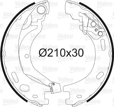 Valeo 564199 - Комплект тормозов, ручник, парковка autospares.lv