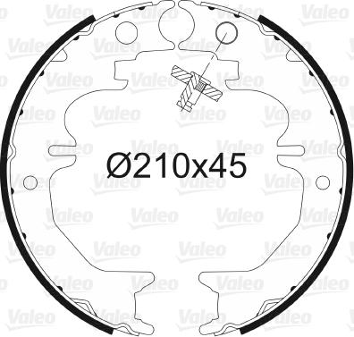 Valeo 564142 - Комплект тормозов, ручник, парковка autospares.lv