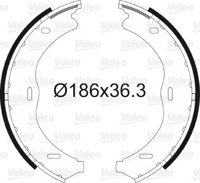 Valeo 564158 - Комплект тормозов, ручник, парковка autospares.lv