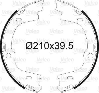 Valeo 564167 - Комплект тормозов, ручник, парковка autospares.lv