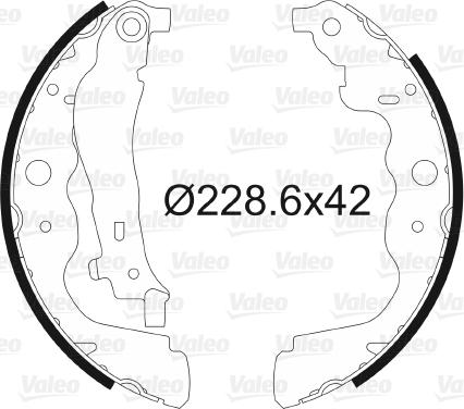 Valeo 564104 - Комплект тормозных колодок, барабанные autospares.lv