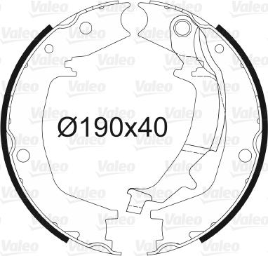 Valeo 564181 - Комплект тормозов, ручник, парковка autospares.lv